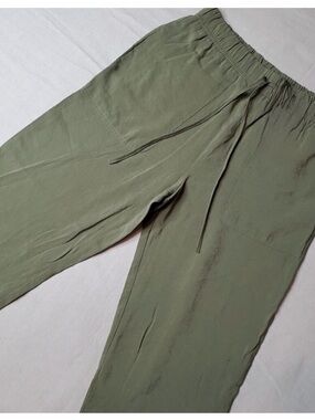 Women’s Olive Green Drawstring Casual Pants